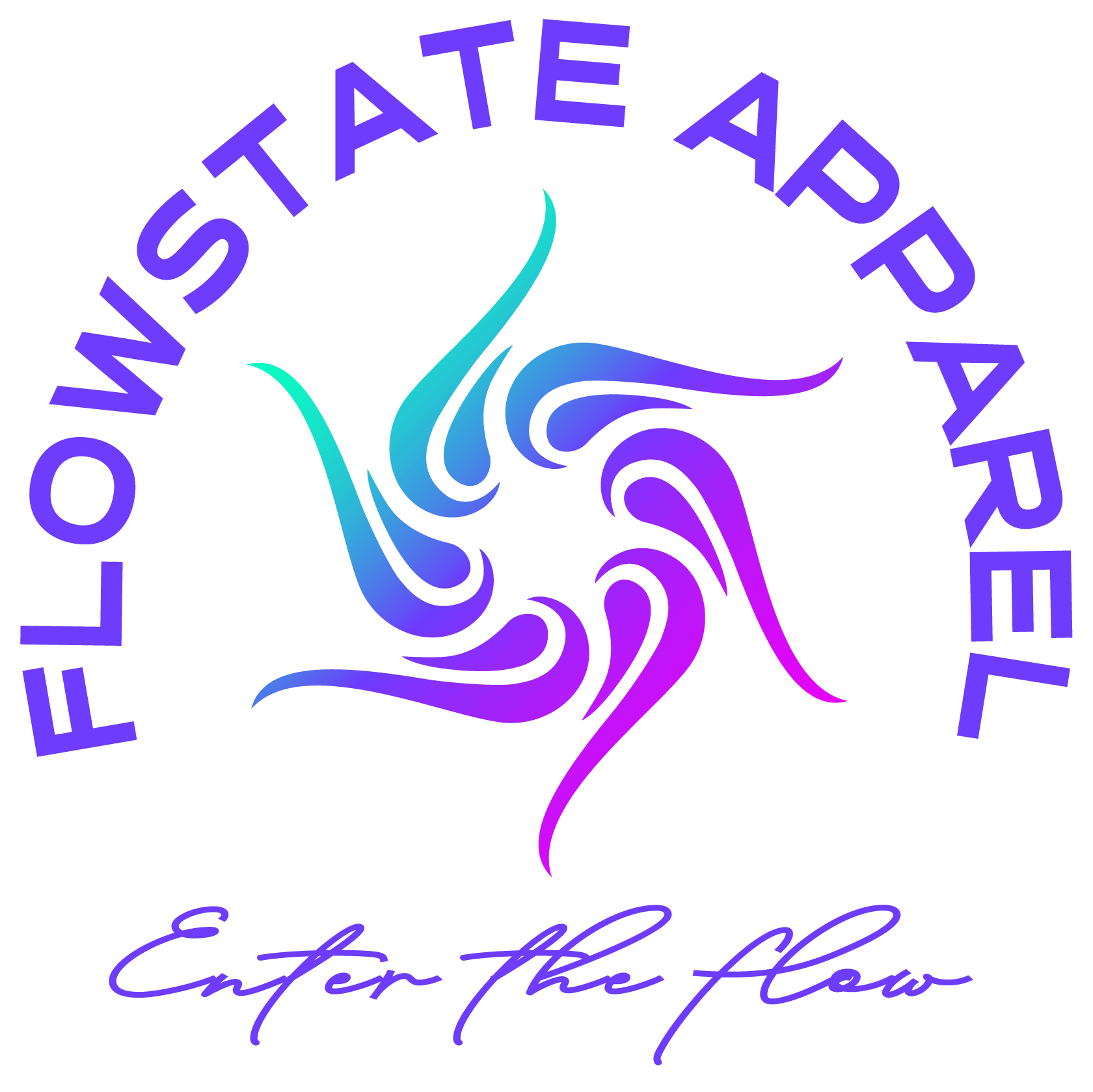 Flow State Logo Round Light Blue